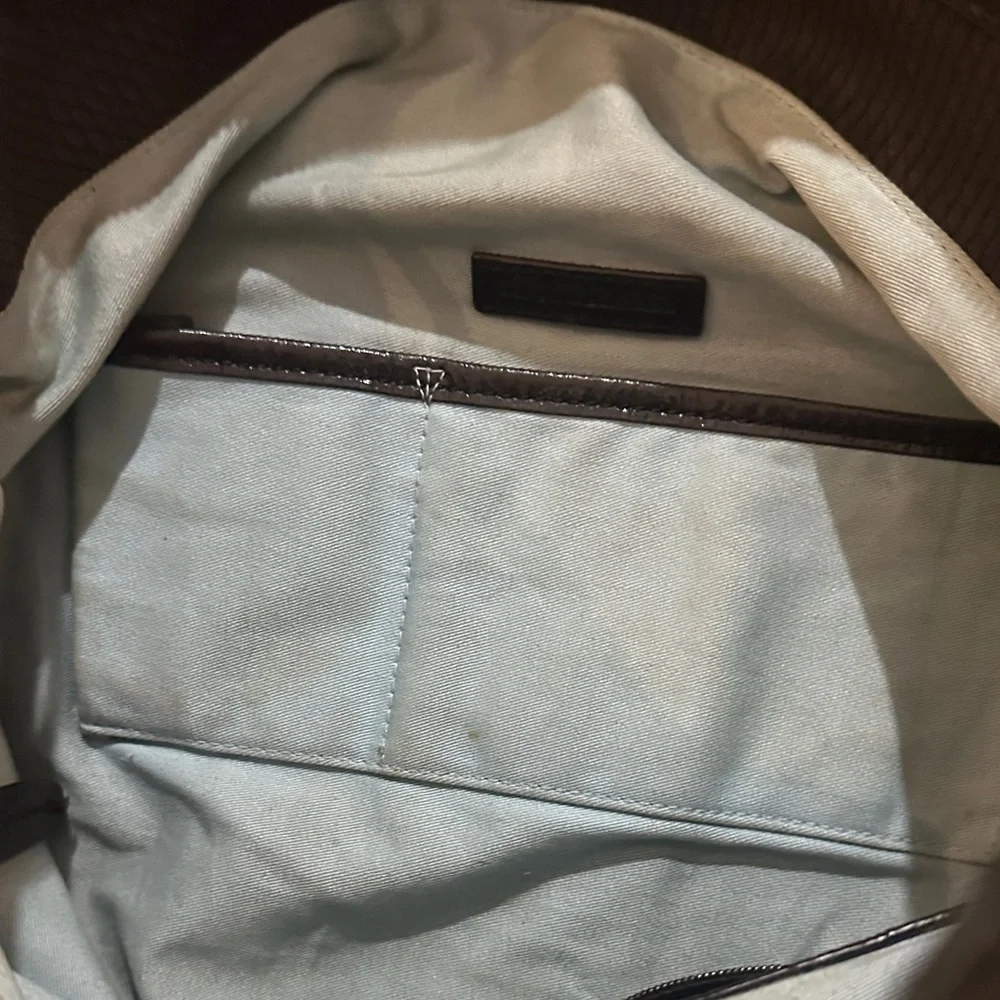 Cynthia Rowley Black Textured Leather Shoulder Bag with Gold Accents - Picture 5 of 10